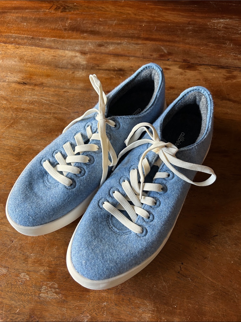 allbirds Women's Light Blue Wool Cruisers with Cream Laces